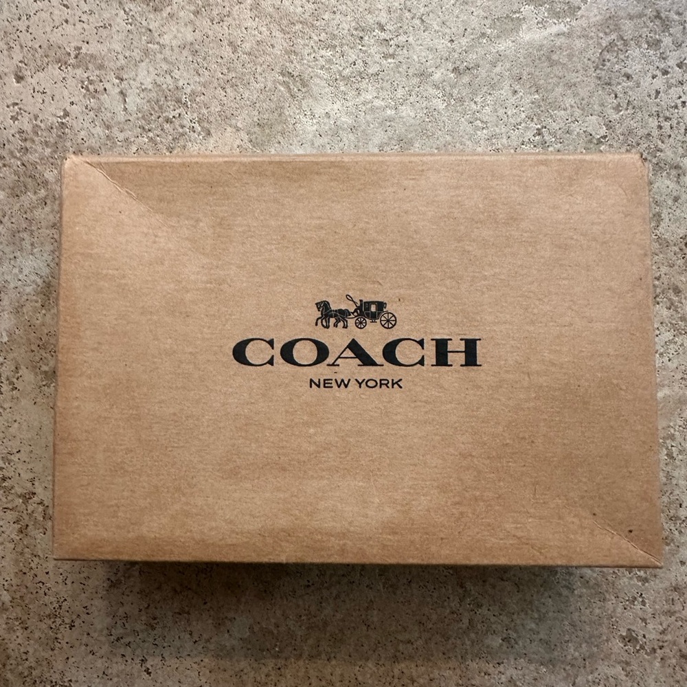 Coach Multicolor Plaid Wristlet with Brown Trim